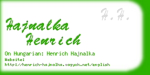 hajnalka henrich business card